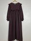 Coffee Brown - Front Frill Design Abaya HJ0527