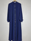 Navy Blue - Collar Style Zipper Abaya HJ0692