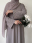 Khaki - Majesty of Handwork Abaya HJ1533