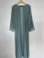 Sage Green - Panel Embroidery Abaya HJ1494