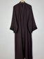 Deep Brown - Crown of Elegance Abaya HJ1522