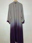 Cloud Grape - Ombre Front Open Abaya HJ1557