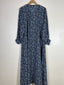 Moonlit Navy - Printed Maxi Abaya HJ1613