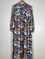 Teal Green - Floral Front Open Chun Abaya HJ1668