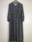 Black - Printed Front Open Chun Abaya HJ1671