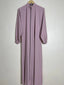 Baby Pink - Zipper with Collar Abaya HJ1048