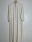 Cream - Collar Style Zipper Abaya HJ1047