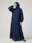 Navy Blue - Signature Bowline Abaya HJ1587