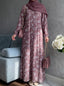 Dusty Mauve - Arabic Lawn Abaya HJ1627
