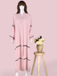 Light Pink Color Pipen Abaya HJ-015