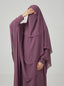 Plum- Two Layer Khimar Set