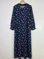 Blue Floral Maxi Abaya - Rose Garden HJ1649