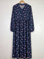 Blue - Floral Front Open Chun Abaya HJ1657