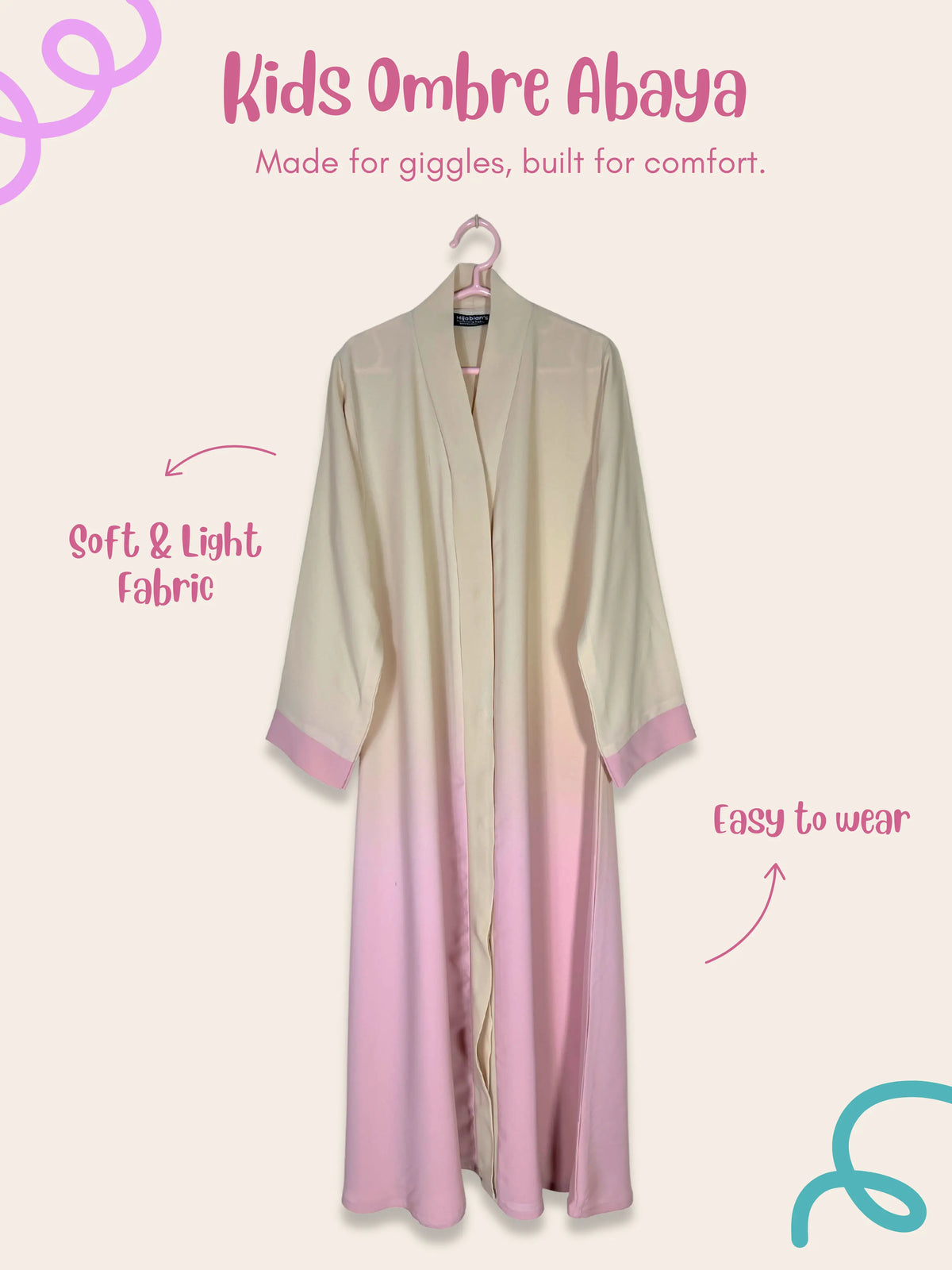 Blush Rose - Kids Ombre Abaya HJ1467 Main image