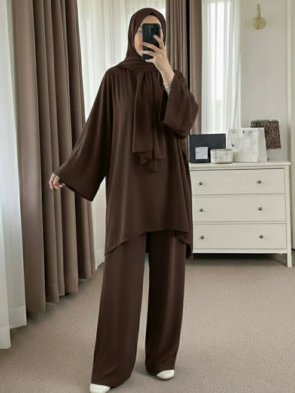 Brown - Modest Co-ord Set HJ1549