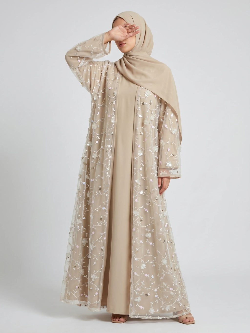 Ivory - Layali Abaya HJ1589