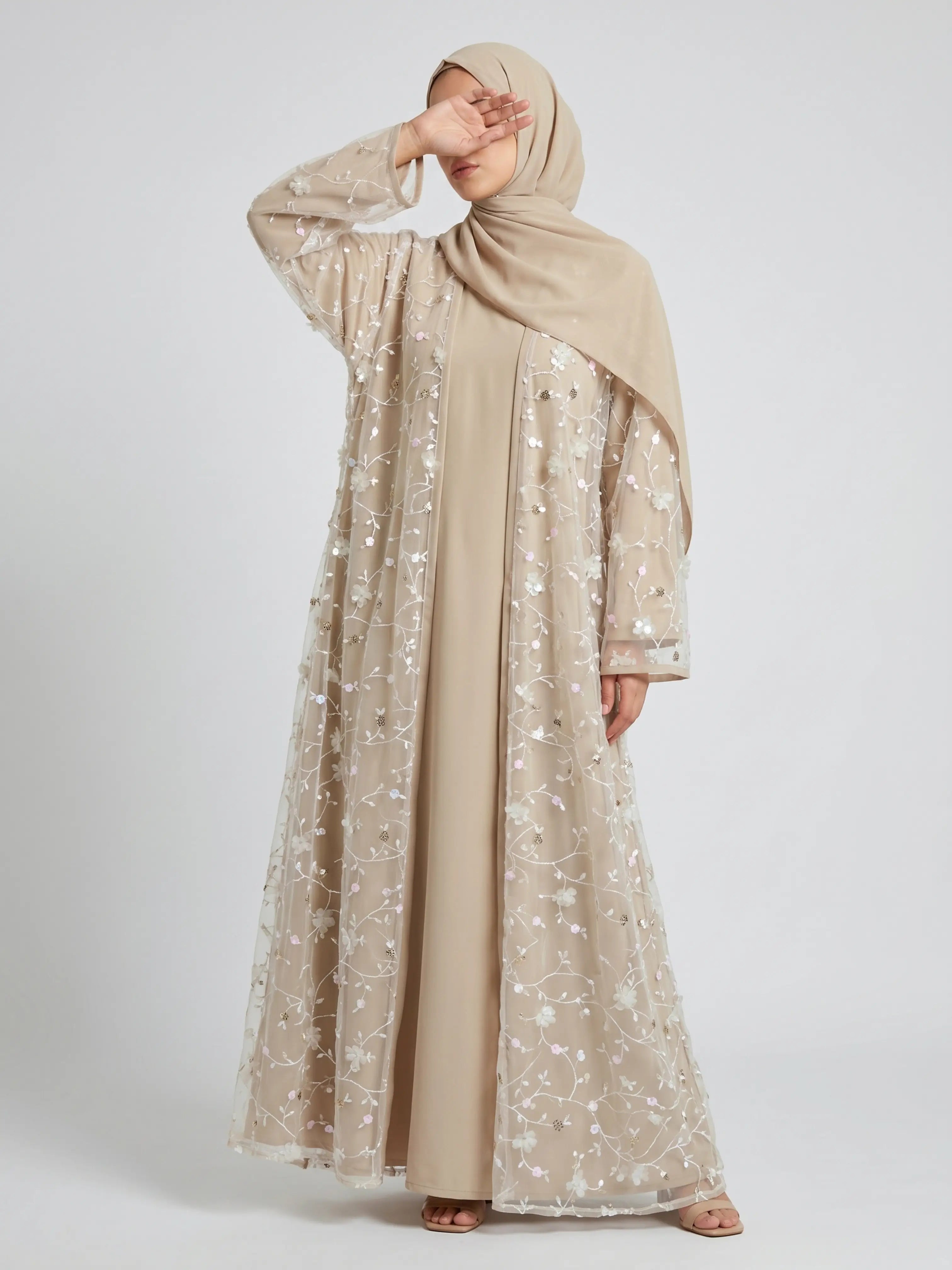 Ivory - Layali Abaya HJ1589