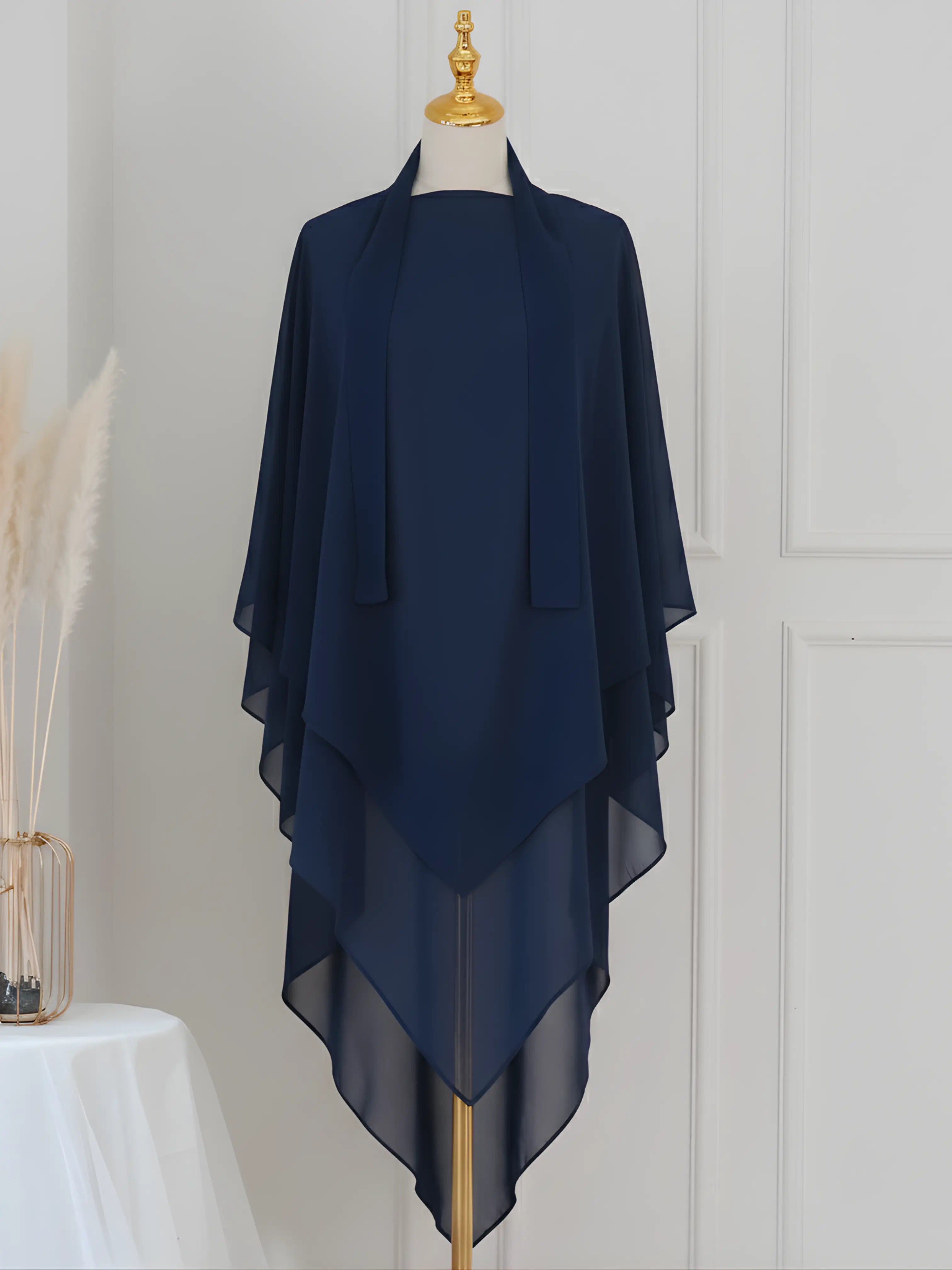 Blue - Two Layer Khimar Set