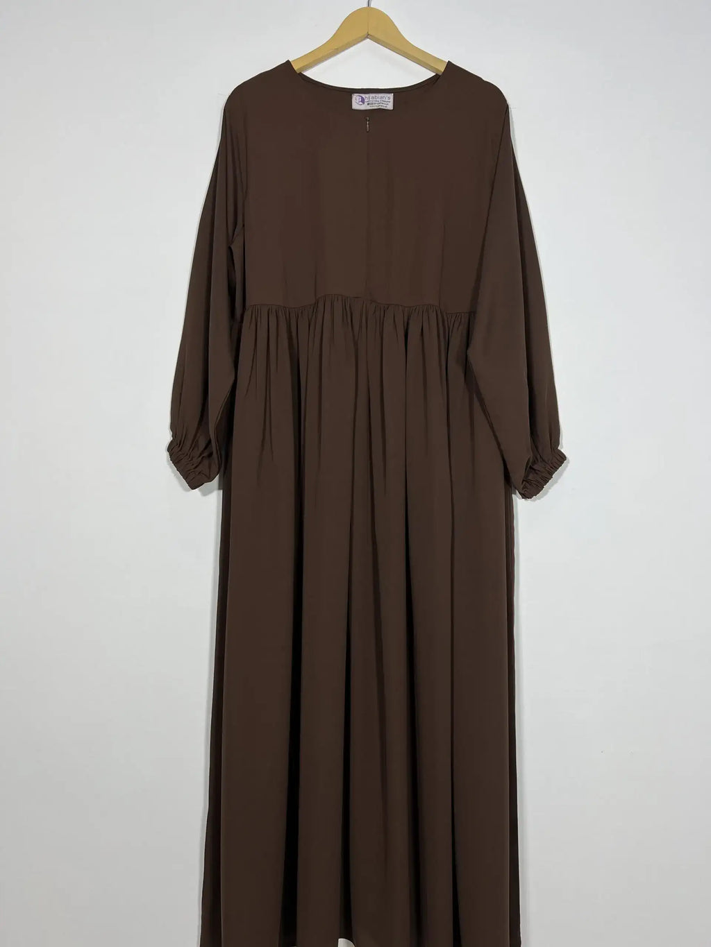 Bistre Maxi Abaya with Zip & Elastic Sleeves HJ-131