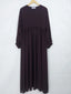 Purple Front Chun Abaya with Zip & Elastic Sleeves HJ-087