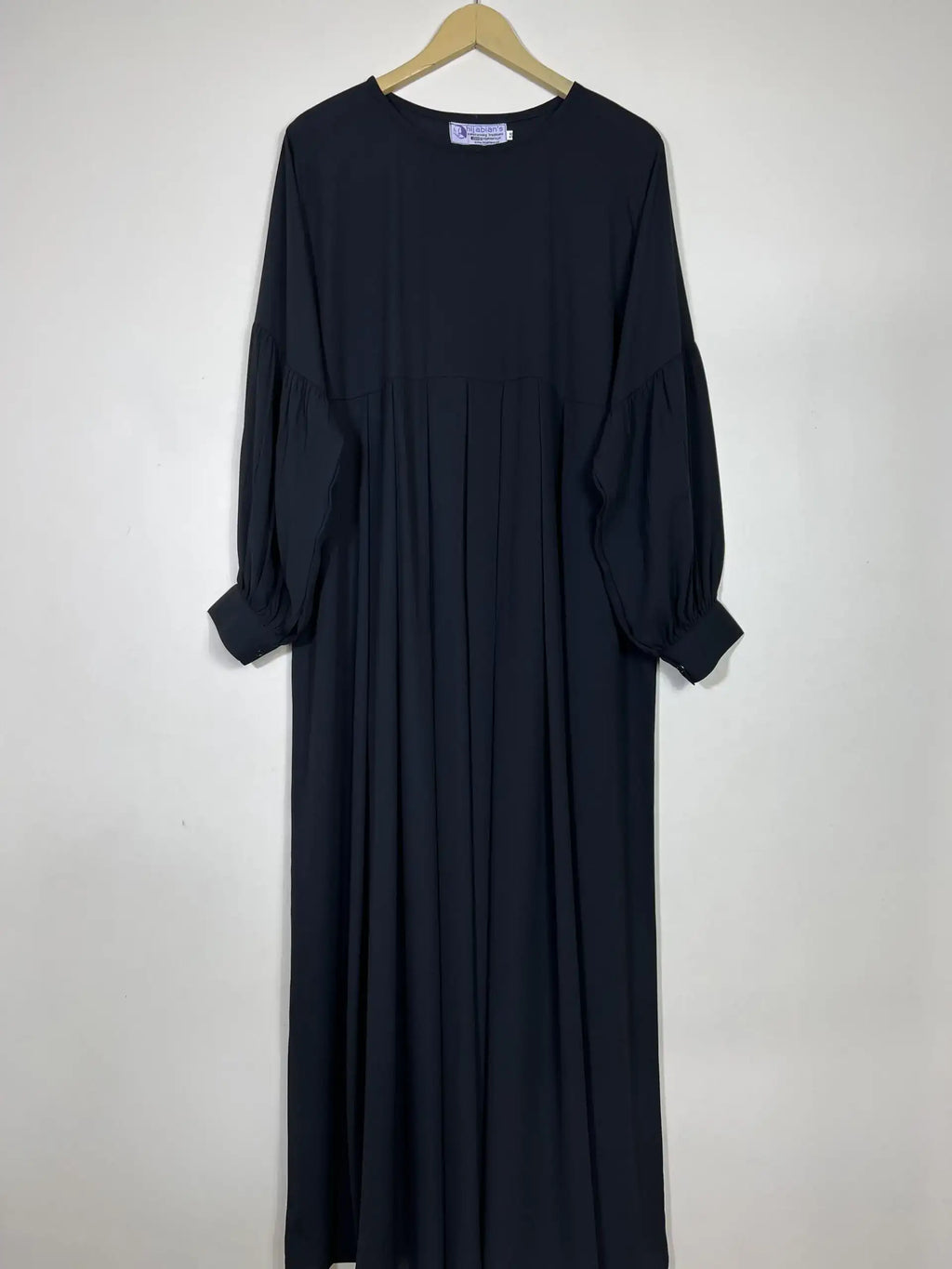 Pleated Abaya - Black HJ-0213