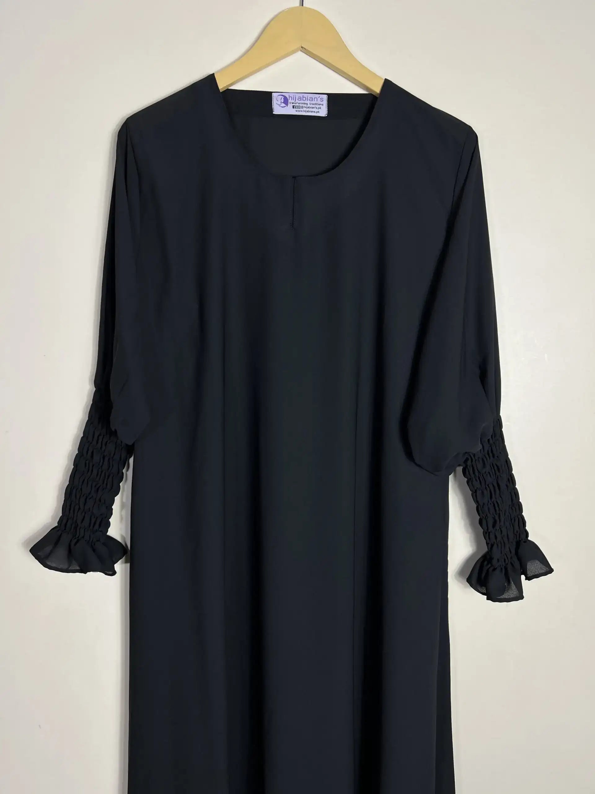 Black - Elegant Maxi Abaya HJ0278 Secondary image