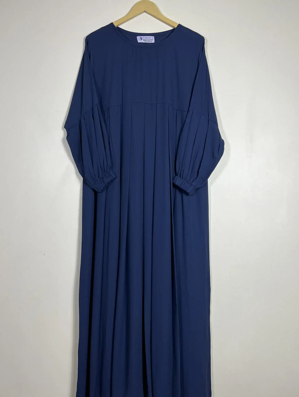 Navy Blue - Pleated Abaya HJ0388