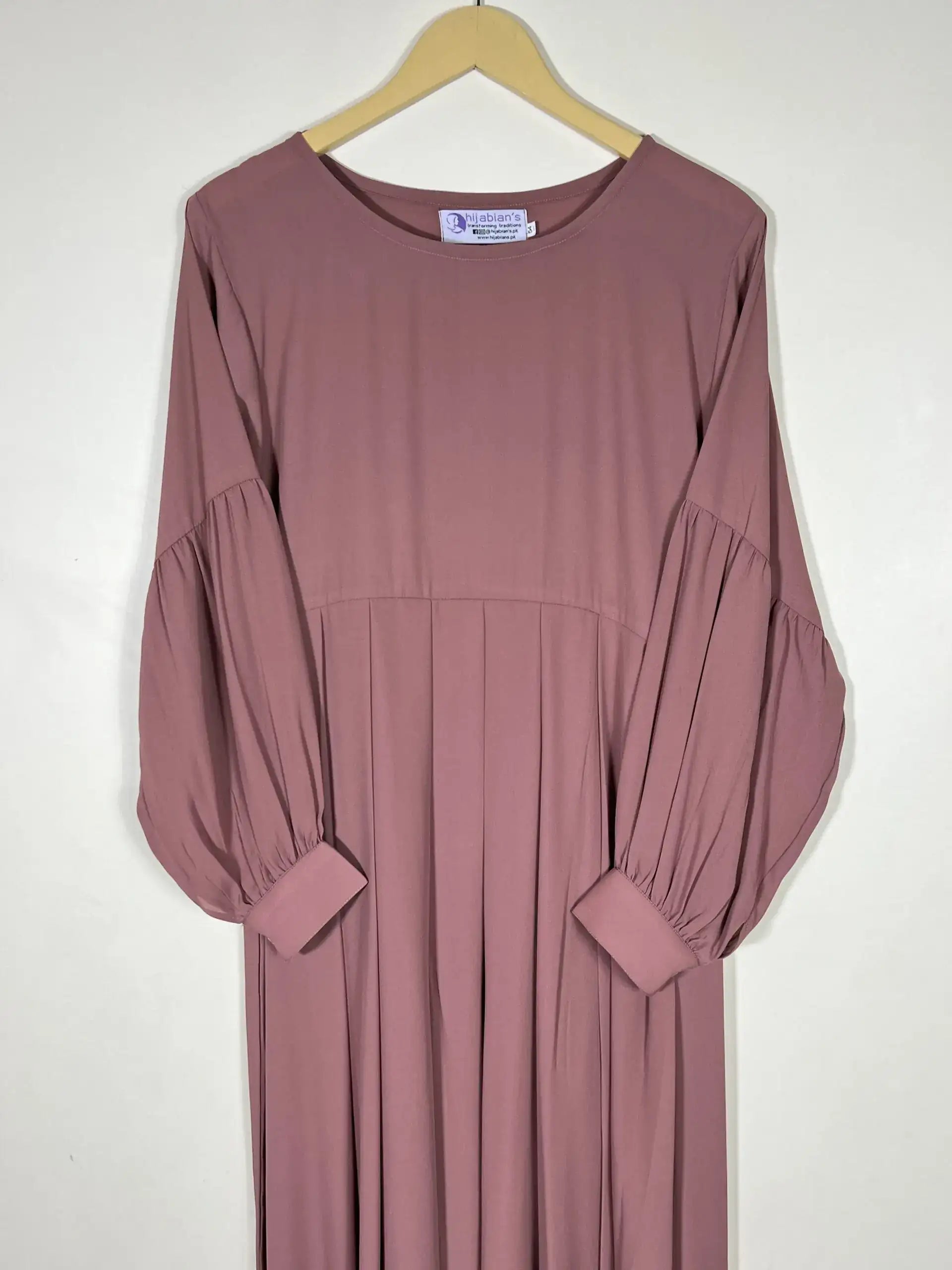 Coral - Pleated Abaya HJ0390