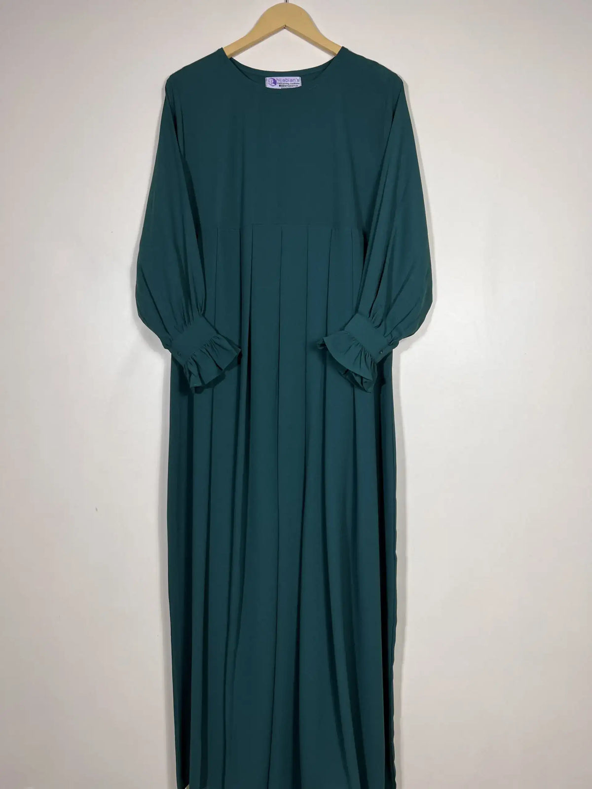 Bottle Green - Cuff Frill Abaya HJ0417 Main image