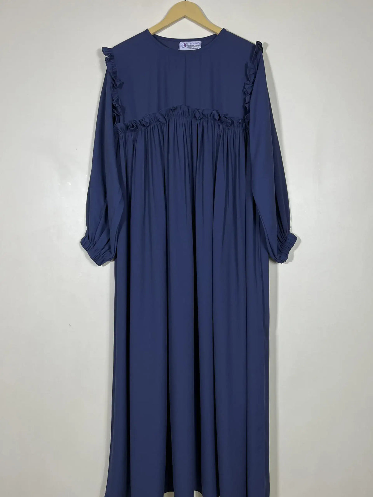 Blue - Front Frill Design Abaya HJ0449 Main image