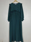 Bottle Green - Front Frill Design Abaya HJ0526