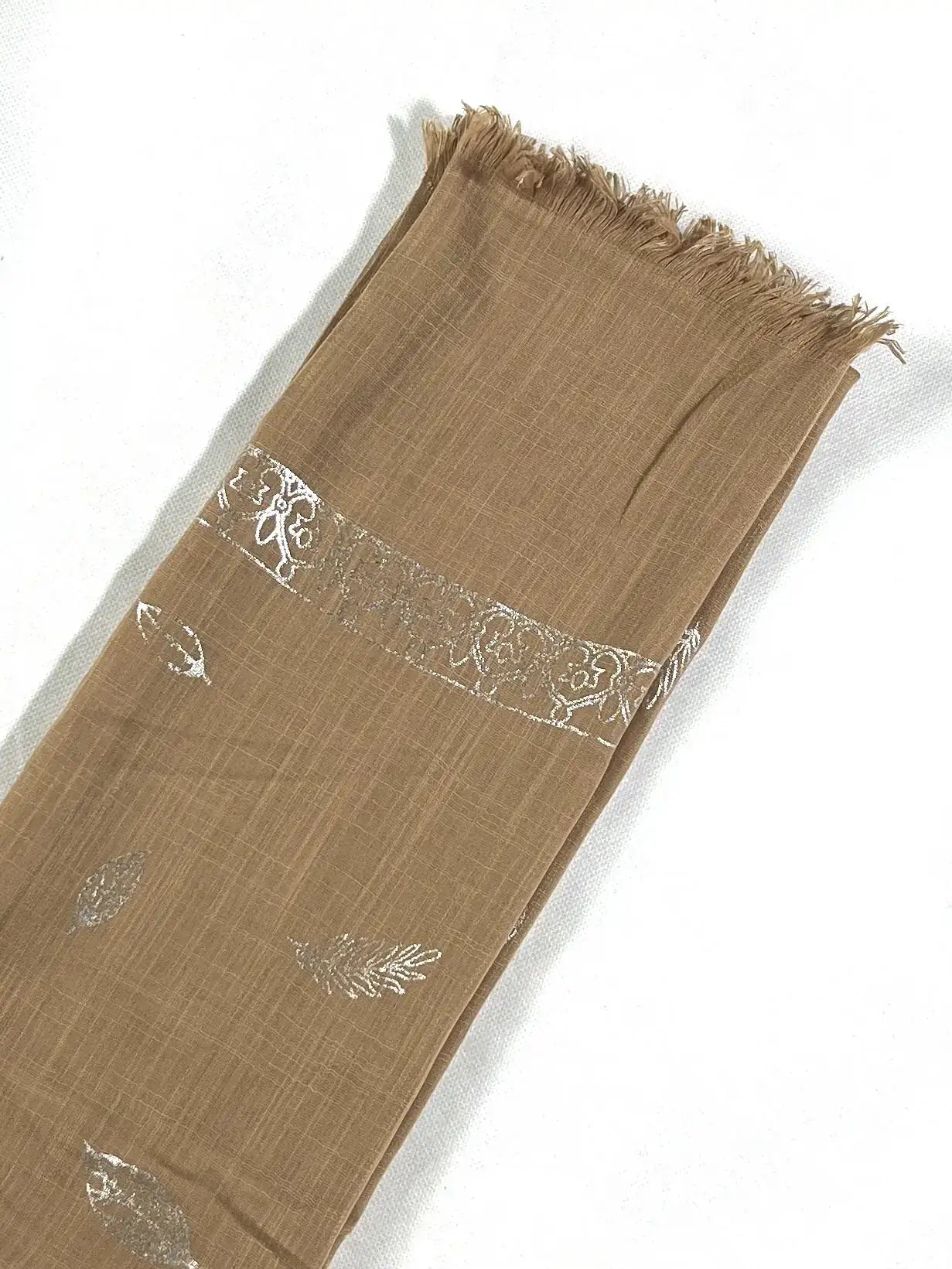 Feather with Border Lawn Hijabs HA065