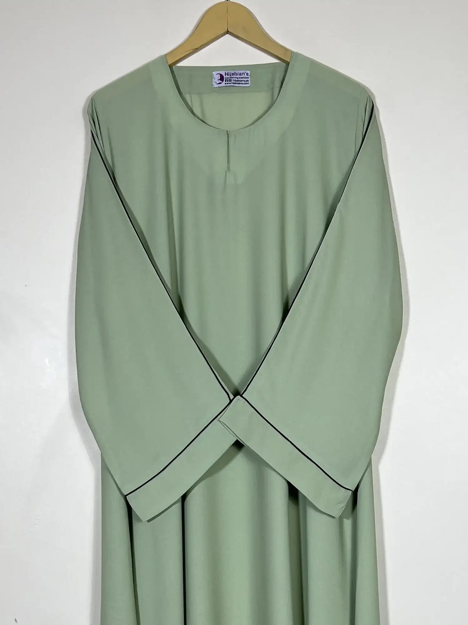 Mint Green - Dori Pipen Maxi Abaya HJ0585 Secondary image