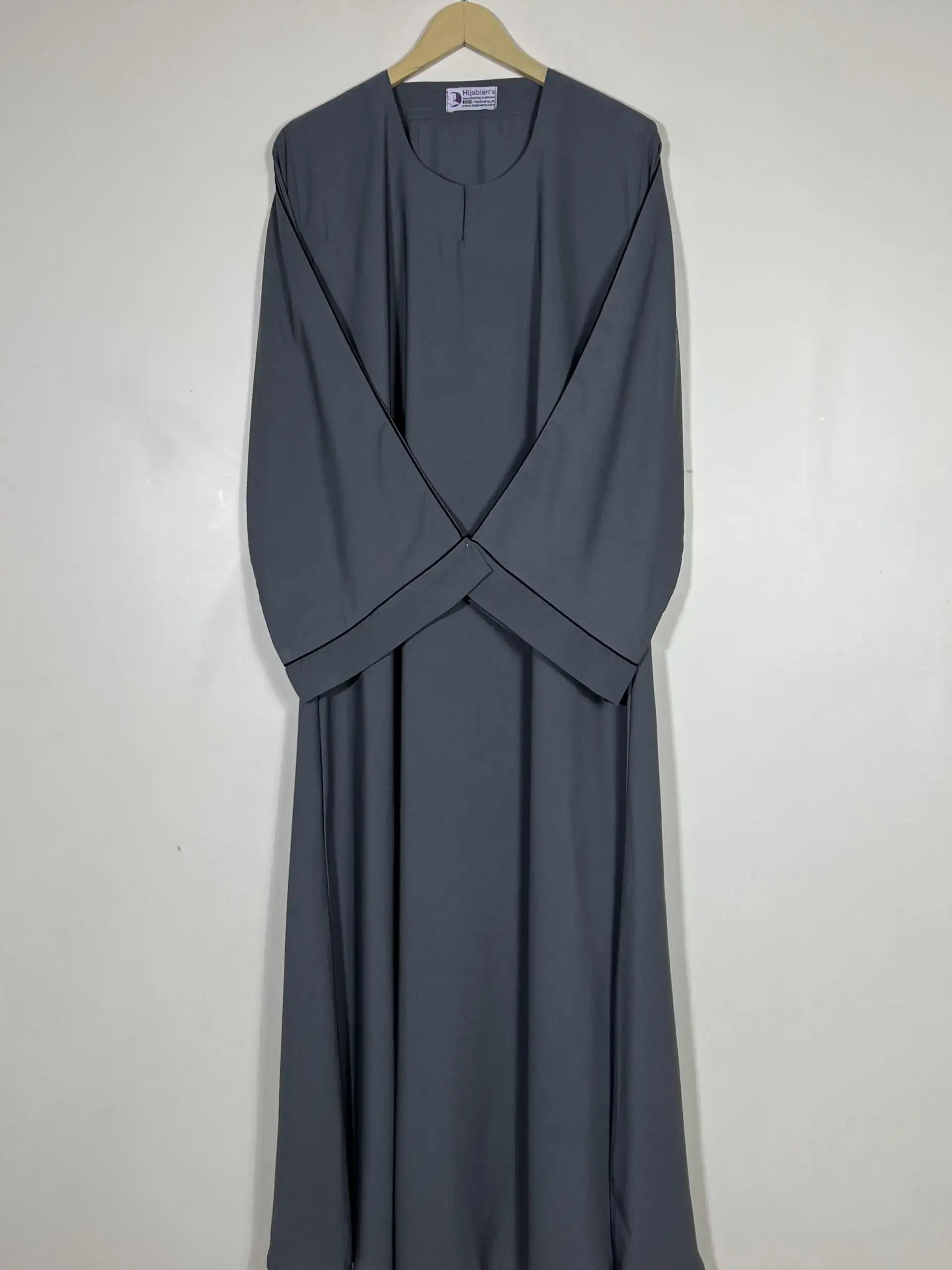 Grey - Dori Pipen Maxi Abaya HJ0586