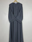 Grey - Dori Pipen Maxi Abaya HJ0586