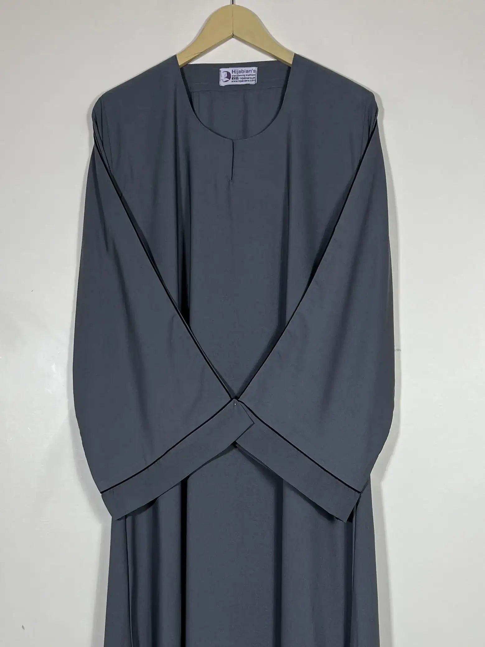 Grey - Dori Pipen Maxi Abaya HJ0586