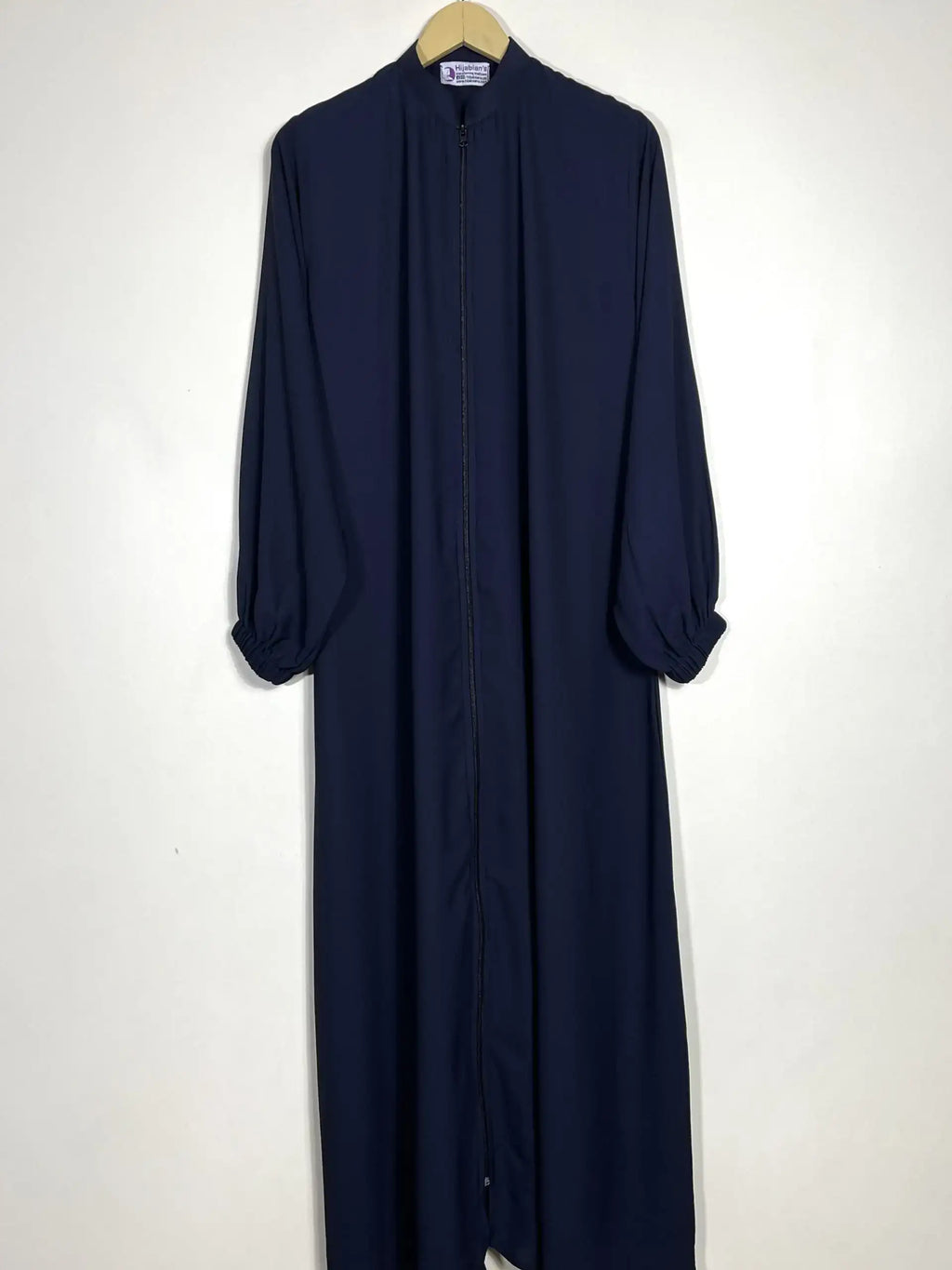Blue - Zipper with Collar Abaya HJ0600