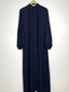 Blue - Zipper with Collar Abaya HJ0600