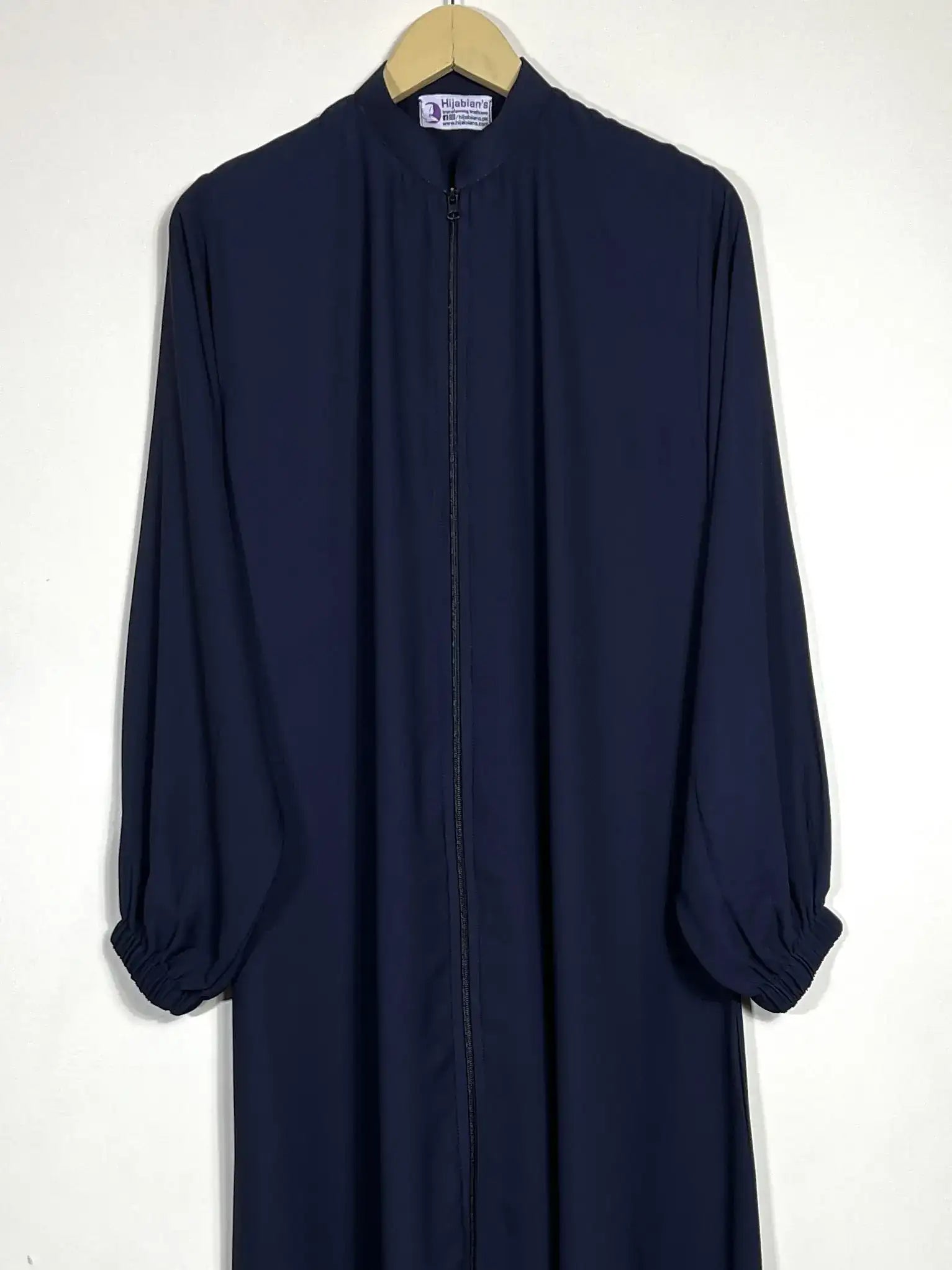 Blue - Zipper with Collar Abaya HJ0600 Secondary image