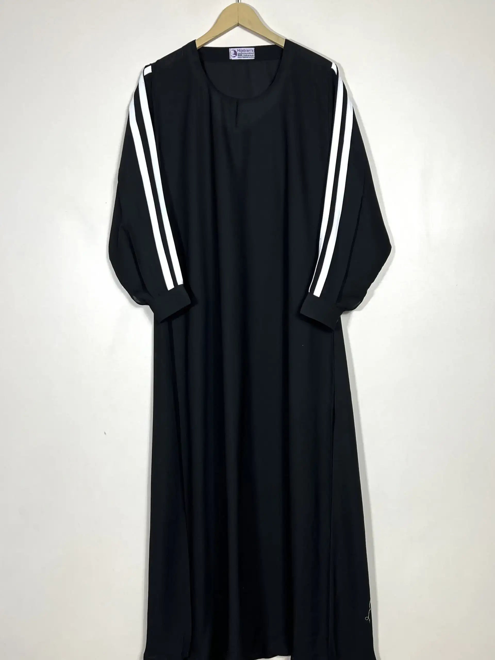 Black - Pipen Sleeves Maxi Abaya HJ0596