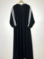 Black - Pipen Sleeves Maxi Abaya HJ0596