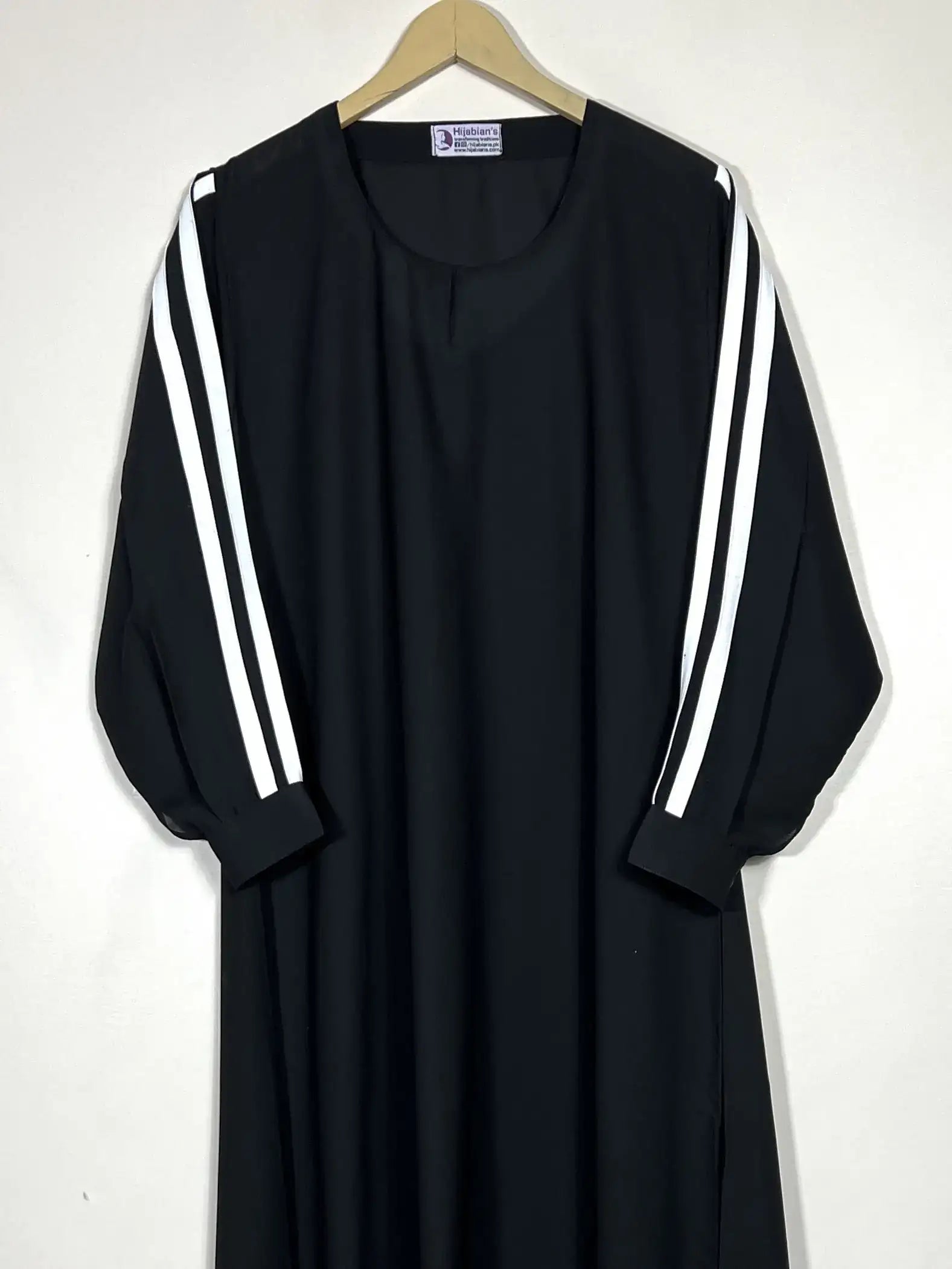 Black - Pipen Sleeves Maxi Abaya HJ0596 Secondary image