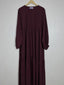 Maroon - Frill Maxi Abaya HJ0663