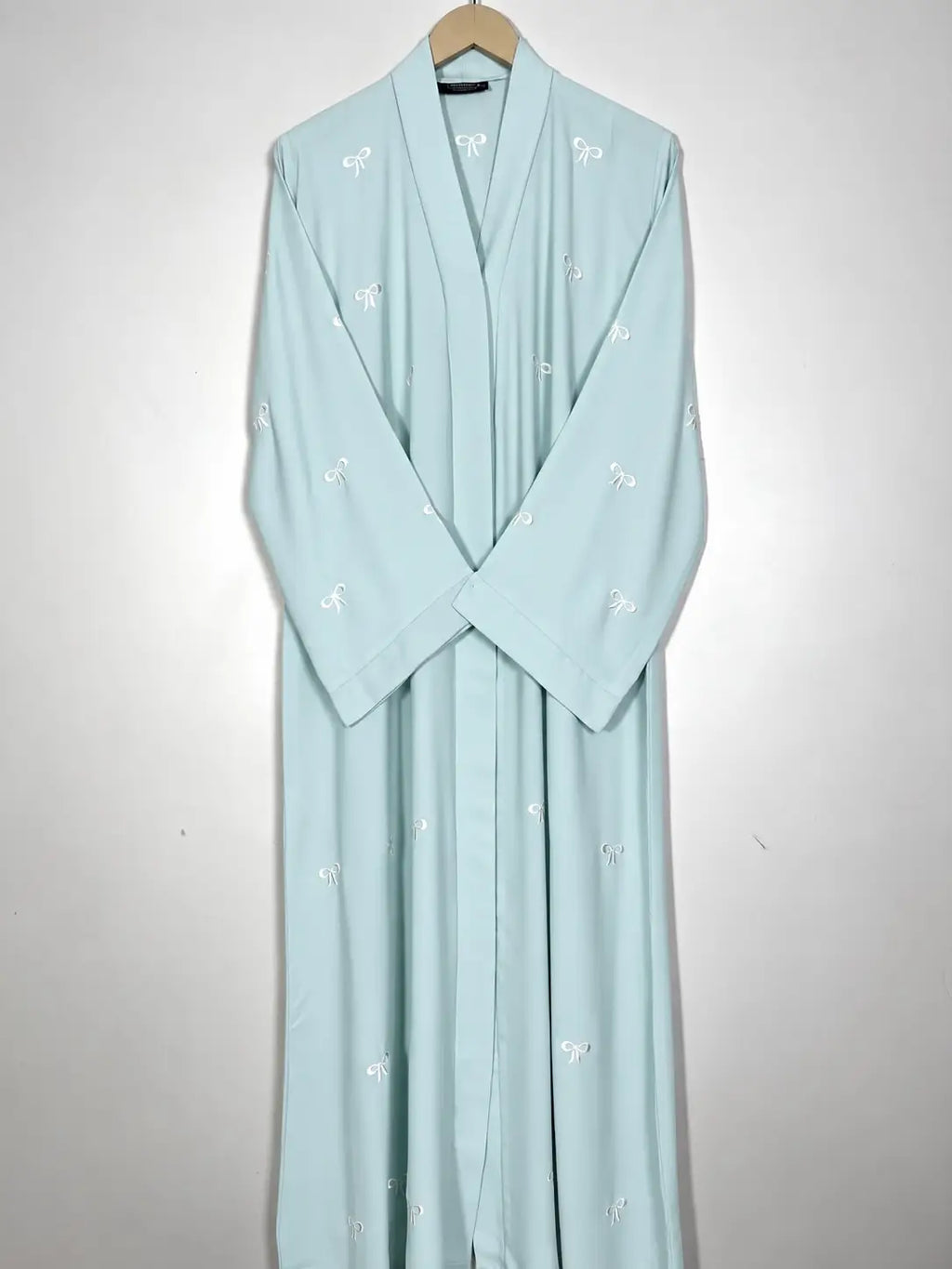 Ice Blue - Classic Bow Abaya HJ1713
