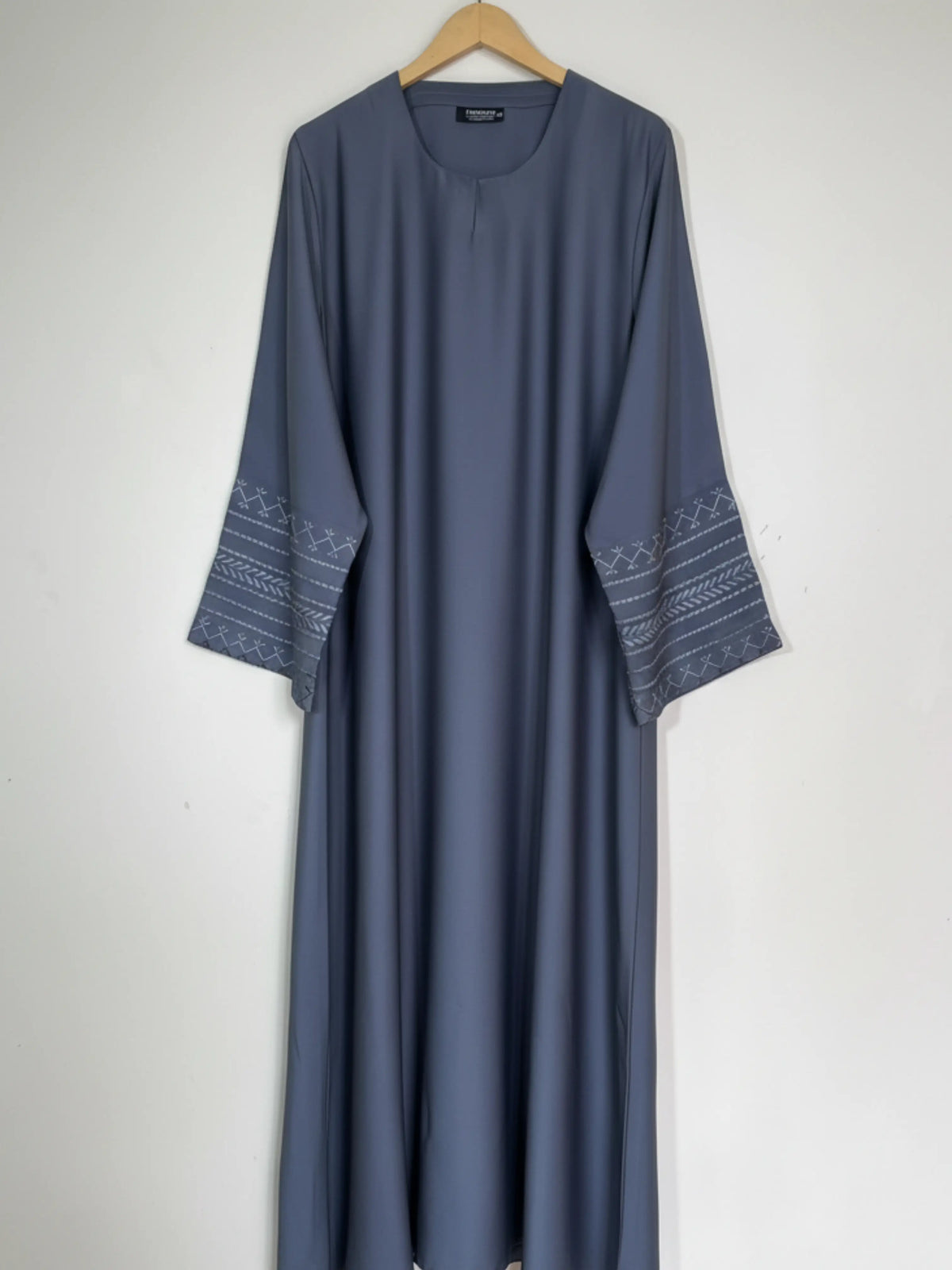 Slate Grey - Trail Embroidery Abaya HJ1536 Main image