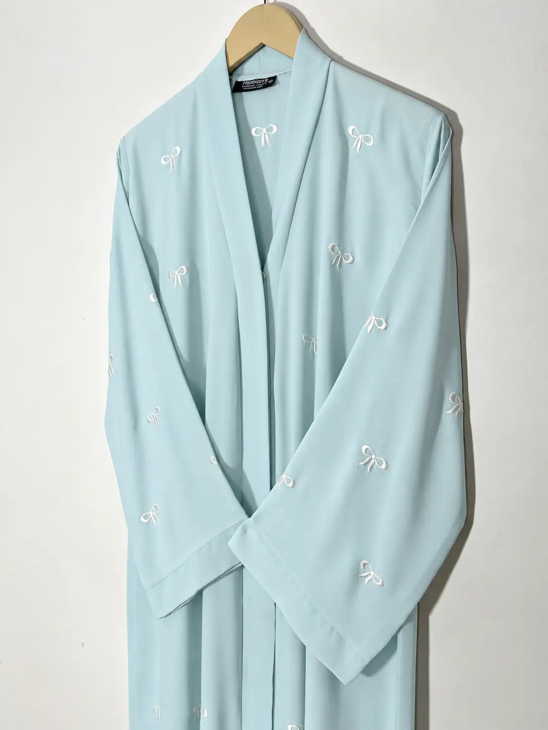 Ice Blue - Classic Bow Abaya HJ1713