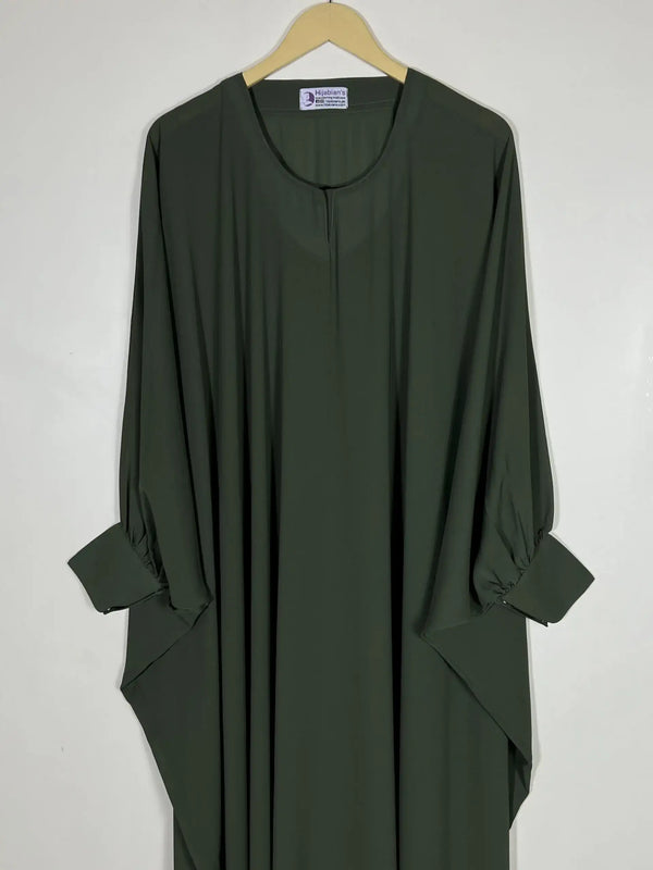 Olive Green - Butterfly Style Abaya HJ0520