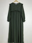 Olive Green - Front Frill Design Abaya HJ0528