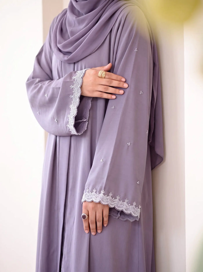 Nisa Luxe Abaya - Lavender HJ1745