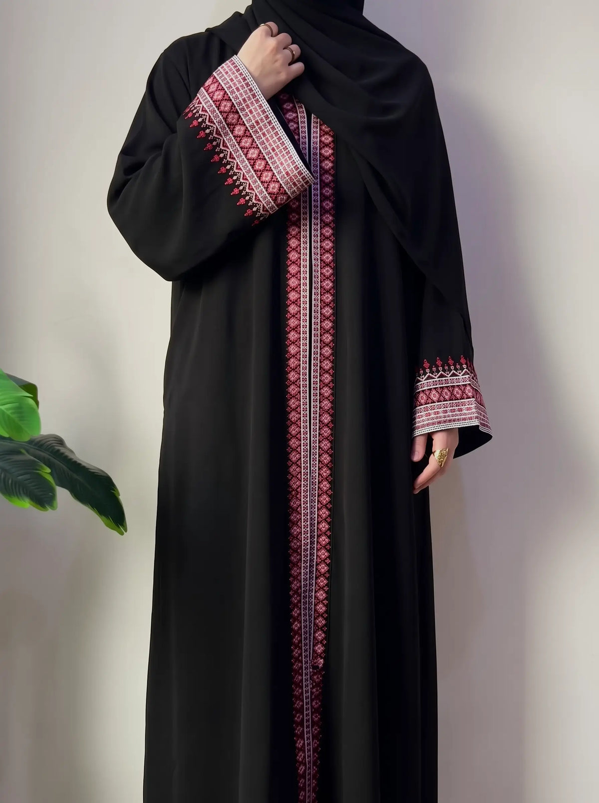 Black - Heritage Abaya HJ1641 Main image